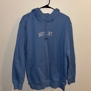NWOT Hurley Women’s Large Blue Pullover Hoodie Sweatshirt